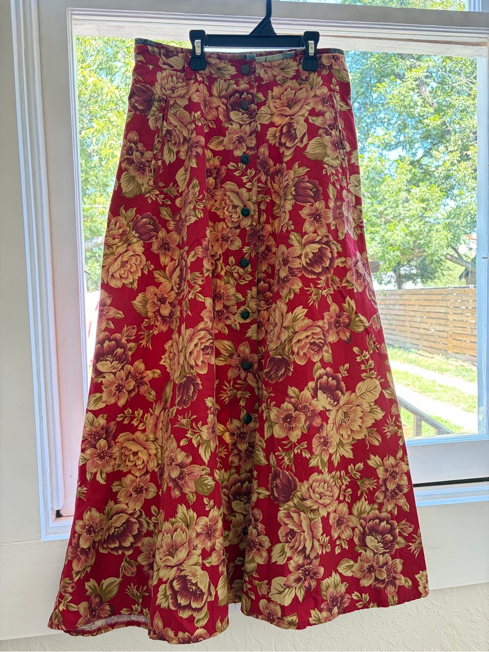 Vintage Liz Claiborne Lizsport a-line floral skirt size 6p